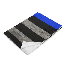 Load image into Gallery viewer, BEC Thin Blue Line Flag Throw Blanket