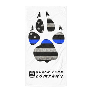 Support K9 Paw Beach Blanket/ Towel