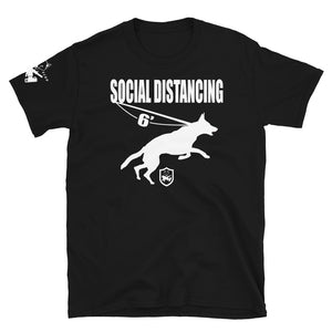social distancing black echo company dog shirt